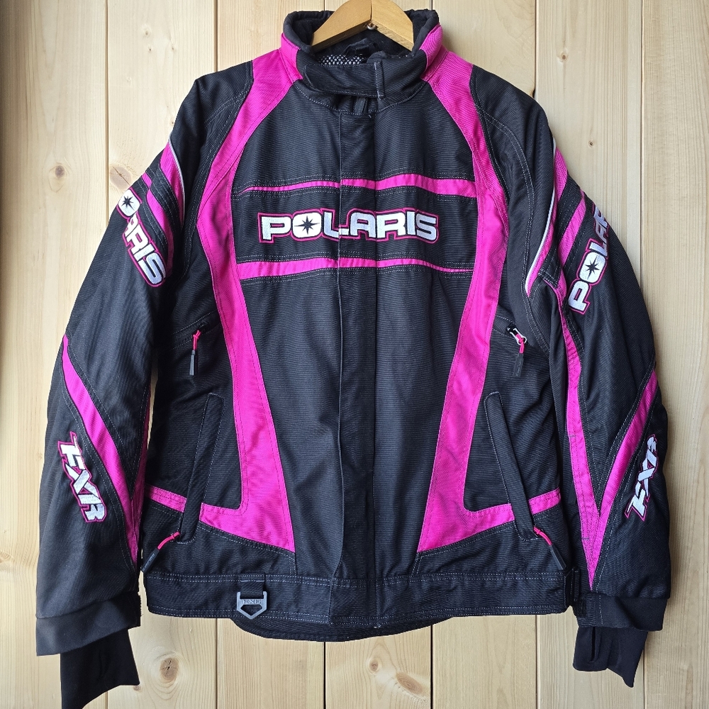 FXR Polaris Dream Snowmobile Winter Riding Jacket Pink Black Womens Medium
